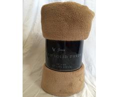 Ultra Weich Cozy Plush Fleece Warm Solid Colors Reisen Überwurf Decke 127 x 152,4 cm (127 cm x 152 cm), Polyester-Mischgewebe, taupe, 50 X 60 (127 Cm X 152 Cm)
