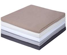 GREEN MARK Textilien Klassische Bettlaken | Betttuch | Laken | Leintuch | Haustuch 100% Baumwolle ohne Gummizug vielen Größen und Farben Größe: 150x250 cm, anthrazit grau