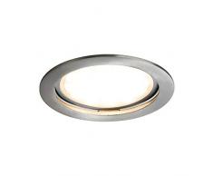 Paulmann 927.87 Premium EBL Set Coin satiniert rund starr LED 1x14W 2700K 230V 75mm Eisen gebürstet 92787 Spot Einbaustrahler Einbauleuchte