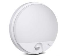 Maclean MCE291 LED-Lampe mit Infrarot-Bewegungssensor Wandleuchte Innen-/ Außenbeleuchtung 1100lm 15W IP54 4000K Wasserdicht (Weiß)