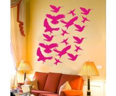 INDIGOS 4052166093774 Wandtattoo w493 Vögel Wandaufkleber 120 x 114 cm, rosa