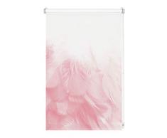 GARDINIA Rollo Digiprint Federboa zum Klemmen, Tageslicht-Rollo mit Digitaldruck, Blickdicht, Alle Montage-Teile inklusive, WeiÃ/Dekor, 110 x 150 cm (BxH)