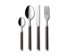 Villeroy & Boch Play! Chocolate Brown Tafelbesteck, für bis zu 6 Personen, 24-teilig, Edelstahl, Griff aus braunem Kunststoff