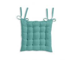 TODAY Sitzkissen, gesteppt, Polyester, wassergrün, 40 x 40 cm