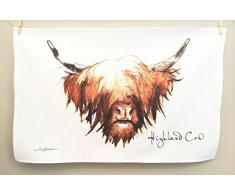 Geschirrtuch in a Highland Kuh Design