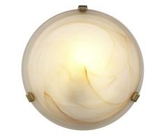 Brilliant Mauritius Wand- und Deckenleuchte, 1x E27 max. 53 W, Metall/Glas, braun 90103/20
