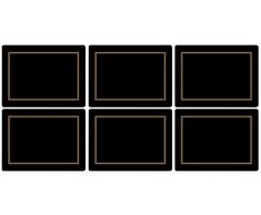 Pimpernel Platzsets aus MDF mit Korkrückwand, klassisch, 30,5 x 23 cm, bunt, 6 Stück