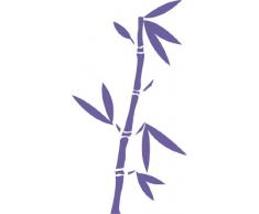 INDIGOS 4051095036548 Wandtattoo w331 Bambus Gras Wandauskleber in 3 Größen, 96 x 52 cm, violett