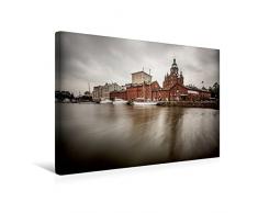 Calvendo Premium Textil-Leinwand 45 x 30 cm Quer-Format Helsinki HafengelÃ¤nde | Wandbild, HD-Bild auf Keilrahmen, Fertigbild auf Hochwertigem Vlies, Leinwanddruck von Oliver Pinkoss Orte Orte