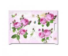 Easy Life Tablett Mit Griffen, Porzellan, Mehrfarbig, 47 x 32.5 x 13 cm