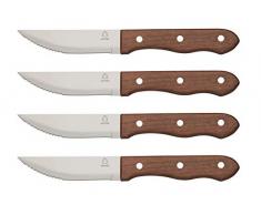 Kitchen Craft MasterClass Artesà Steakmesser mit Holzgriffen, 23,5 cm, Holz, Silber, 1,5 x 2,5 x 23,5 cm