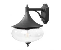 Konstsmide Libra 581-750 Wandleuchte B: 28cm T: 36cm H: 39,5cm / 1x100W / IP23 / lackiertes Aluminium / schwarz