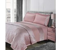 Sienna Glitzer-Samt-Bettwäsche-Set, für Einzelbett, Blush Pink
