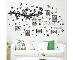 Walplus Wandaufkleber Ohana Familie Baum Wandkunst Wandmalerei Entfernbarer Selbstklebend Aufkleber Kinderzimmer Kindergarten Kinderzimmer Restaurant Café Hotel Büro Wohndeko, Bunt