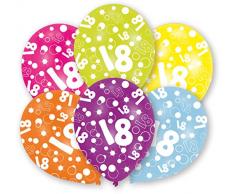 Amscan 27.5 cm 18. Geburtstag, 6 Luftballons