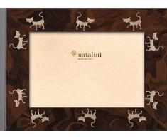 Natalini Chat 13X18 Bilderrahmen mit Unterstützung für Tisch, Tulipwood, Nussbaum, 13 X 18 X 1,5