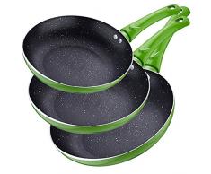 Renberg Molen Green Pfannenset, Aluminium, grün, 28 cm, 3 Stück