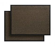 CarFashion 282508 Pur|Stardust Sparpack Schmutzfangmatte 80x120 cm Kupferbraun, Sauberlaufmatte Fussmatte mit Trittrand für Eingang und Ausgang