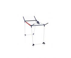 Leifheit Standtrockner Pegasus 180 Solid Plus Mobile mit 360° Rollen, Wäscheständer mit 18m Trockenlänge für bis zu 2 Wäscheladungen, Trockner mit stabilem Stand, Flügelwäschetrockner für lange Wäsche