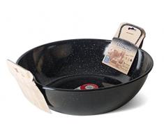 Garcima 5020003 Bratpfanne mit Griffen emailliert 47 x 40 x 11 cm Schwarz