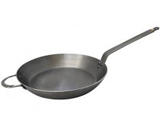 De Buyer 5610.36 Mineral B Round Carbon Steel Fry Pan 14-Inch Bratpfanne, Blech, schwarz