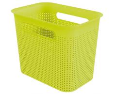 Rotho Aufbewahrungsbox 7l, Kunststoff (PP), Lime grün, 7 Liter (26,2 x 18 x 21,1 cm)