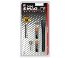 Mag-Lite LED Mini AAA Taschenlampe bis zu 84 Lumen, 12,5 cm, inkl. 2 Micro-Batterien und Taschenclip, schwarz, SP32016