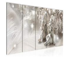 Bilder Engel Wandbild 200 x 80 cm Vlies - Leinwand Bild XXL Format Wandbilder Wohnzimmer Wohnung Deko Kunstdrucke Braun 5 Teilig - MADE IN GERMANY - Fertig zum Aufhängen 025055a