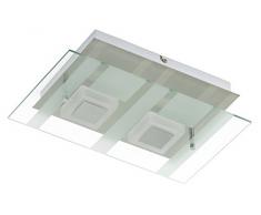 Briloner Leuchten LED Wandleuchte, 2 x 5 W, 400 lm, matt-nickel 3568-022
