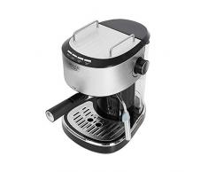 ADLER 4408 Kaffeemaschine mit Milchaufschäumer, Siebträgermaschine, Espressomaschine, Kaffeebrühmaschine 850W 15 Bar, Espresso, Latte, Cappucino Caffee, Silber