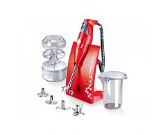 bamix – SWISSLINE rot 200 W Bundle Pack – Küchenmaschine Stabmixer mit 4 Klingen und Zubehör