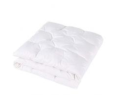 Downcy - Bettdecke mit 30 % weißen Naturdaunen, Obermaterial 100 % Baumwolle, 135 x 200 cm, Weiß