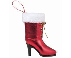 Idena 10040163 Nikolausstiefel Lady, 16 cm, Plastik, 10,5 x 5 x 16 cm, rot