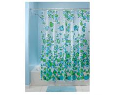 InterDesign Bubblz Schimmel-/Spakresistenter Wasserdichter Duschvorhang aus PEVA, 183 x 183 cm, blau/grün