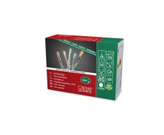 Konstsmide 6354-523 Micro LED Lichterkette / für Innen (IP20) / 100 bunte Dioden / 24V Innentrafo / transparentes Kabel