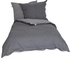 Schöner Wohnen Bettwäsche-Set, Baumwolle, Grau, 200 x 200 cm, 2-Einheiten