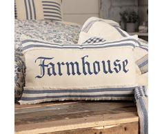 Piper Classics Doylestown Bettwäsche- und Duschvorhang, Blau Landhausstil Farmhouse Pillow Cover blau