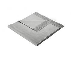 Biederlack Sesselschoner, 60 % Baumwolle, Mit Fransen, 50 x 200 cm, Silbergrau, Cotton Cover Silber, 562647