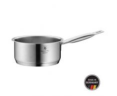 WMF Gourmet Plus Stielkasserolle, 16 cm, ohne Deckel, Kochtopf 1,4l, Cromargan Edelstahl mattiert, Innenskalierung, Topf Induktion, unbeschichtet