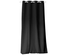 Enjoy Home Vorhang, 140 x 240 cm, mit 8 Ösen, Baumwolle, schwarz, 140 x 240