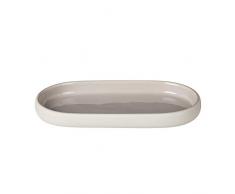 Blomus Sono Tablett, Keramik, Silikon, Moonbeam, H 2,5 cm, B 10 cm, T 19 cm