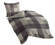 Bierbaum Bettwäsche 6323, Mako-Satin, Made in Germany, kitt 02, 155x220 + 80x80 cm, Komfortgröße