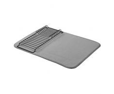 AmazonBasics – Abtropfgestell, 47,7 x 60,9 cm, Anthrazit/Schwarz, mit 2 Matten