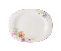 Villeroy & Boch Mariefleur Basic Servierplatte, 34 cm, Premium Porzellan, Weiß/Bunt
