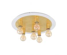 EGLO PASSANO Deckenleuchte, Stahl, 4 W, weiss, gold