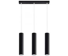 Sollux Lighting LAGOS 3 Pendelleuchte, Stahl, Schwarz