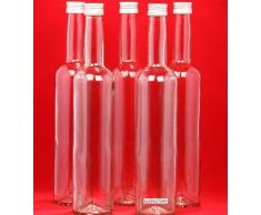 15 Leere Glasflaschen 500 ml BOR Flasche Saftflaschen Flaschen mit Schraubverschluss zum selbst Abfüllen 0,5 Liter l Likörflaschen Schnapsflaschen Essigflaschen Ölflaschen von slkfactory