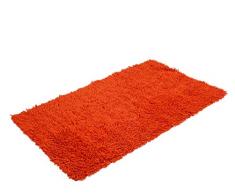 Gözze Teppich, 100% Baumwolle, Wollgarn-Hochfloroptik, 50 x 70 cm, Karminrot, 1010-4563-7