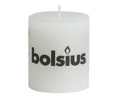 bolsius Stumpenkerze, Wachs, weiß, 6.8 x 6.8 x 8 cm