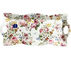 Easy Life 415bloc Tablett, gewellter Rand, Melamin, Beige, 42 x 20 x 3 cm